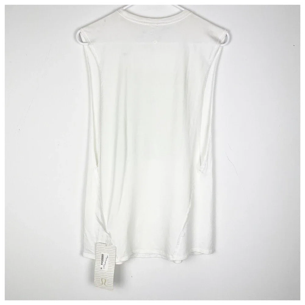 NWT Lululemon Size 10 Muscle Hustle Tee Women Shirt White - Picture 2 of 6